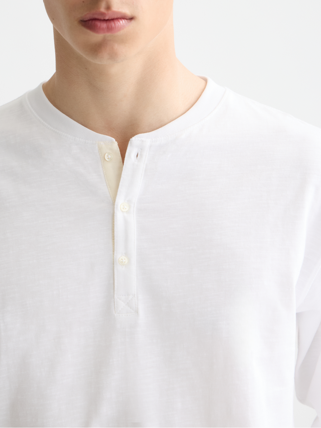Slub Henley Long Sleeve