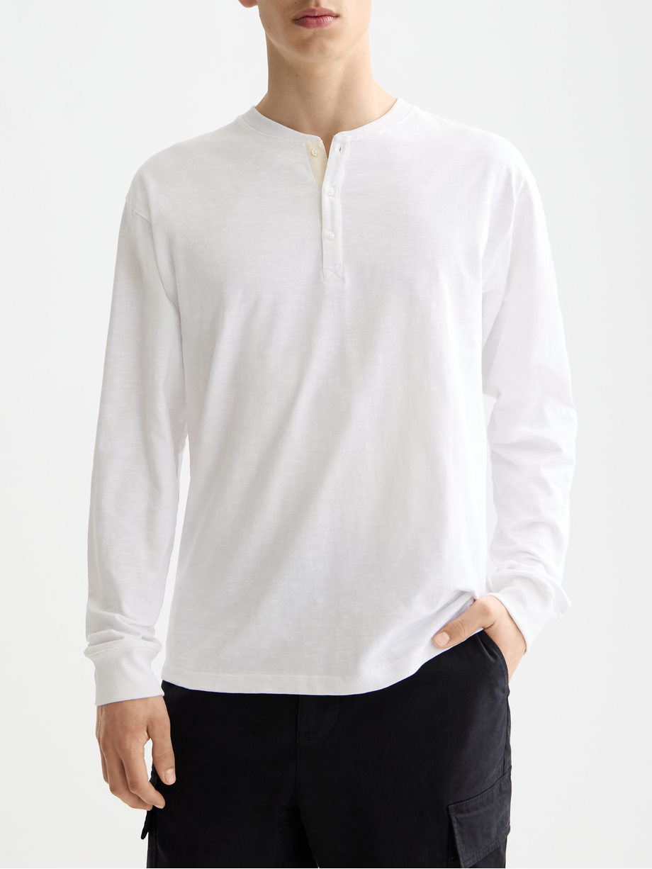 Slub Henley Long Sleeve