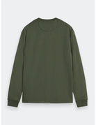 Slub Henley Shirt flat lay back view by Scotch & Soda