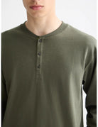 Slub Henley Shirt detail view by Scotch & Soda