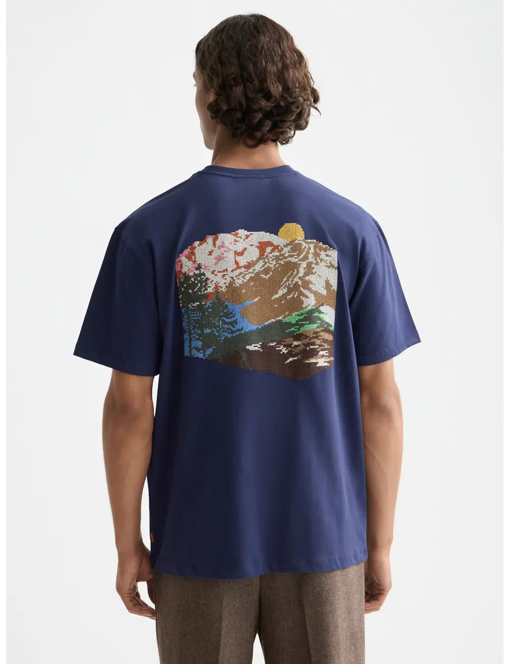 Cross Stitch T Shirt detail shot showing fabric and craftsmanship by Scotch & Soda