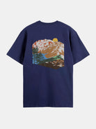 relaxed-fit-cross-stitch-artwork-t-shirt back view by Scotch & Soda