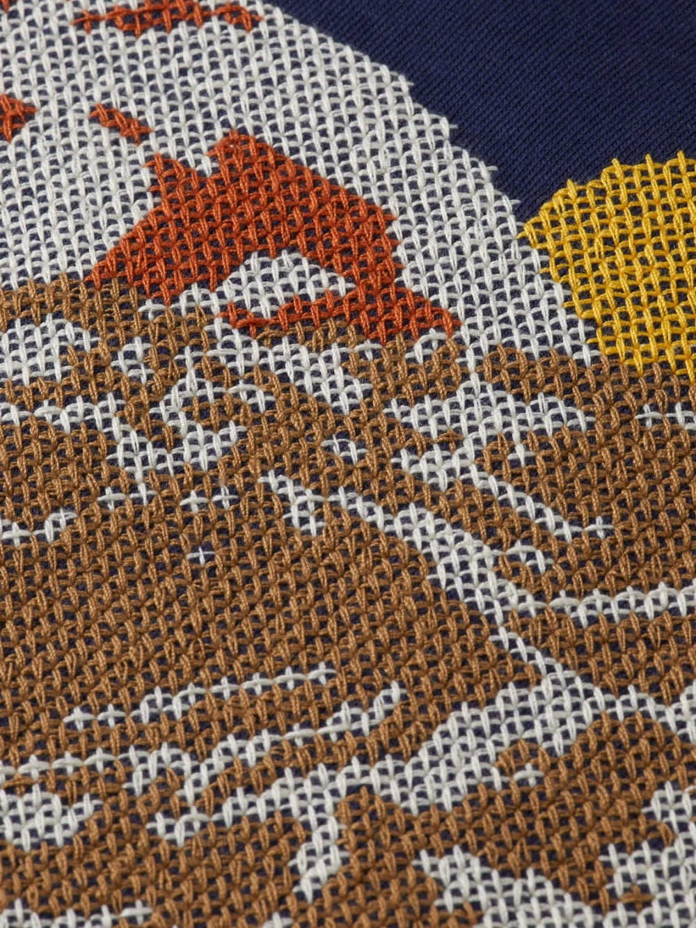 relaxed-fit-cross-stitch-artwork-t-shirt detail shot by Scotch & Soda