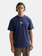 relaxed-fit-cross-stitch-artwork-t-shirt front view by Scotch & Soda