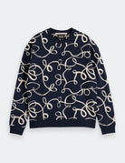 Aop Sweatshirt flat lay front view by Scotch & Soda