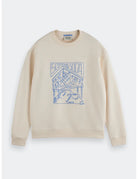 Chest Logo Sweatshirt flat lay front view by Scotch & Soda