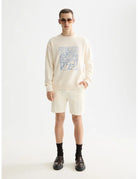Chest Logo Sweatshirt full model shot showing overall fit by Scotch & Soda