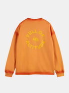 Wash/ Gd Artwork Sweatshirt flat lay back view by Scotch & Soda