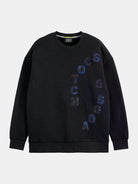loose-fit-applique-sweatshirt front view by Scotch & Soda