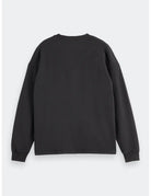 Loose Fit Overdyed AW Sweat-shirt back view showing fit and finish by Scotch & Soda