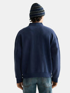 loose-fit-button-down-sweatshirt back view by Scotch & Soda