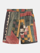 printed-patchwork-cotton-poplin-loose-fit-bermuda back view by Scotch & Soda