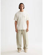 Relaxed Textured Tee full model shot showing overall fit by Scotch & Soda
