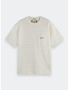 Relaxed Textured Tee flat lay front view by Scotch & Soda