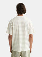 relaxed-fit-horizontal-textured-t-shirt-1 back view by Scotch & Soda