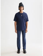 Relaxed Textured Tee full model shot showing overall fit by Scotch & Soda