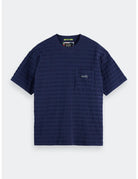 Relaxed Textured Tee flat lay front view by Scotch & Soda