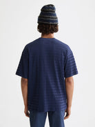 relaxed-fit-horizontal-textured-t-shirt back view by Scotch & Soda