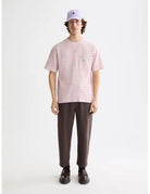 Relaxed Textured Tee full model shot showing overall fit by Scotch & Soda