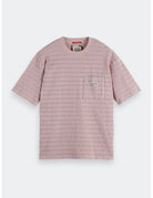 Relaxed Textured Tee flat lay front view by Scotch & Soda