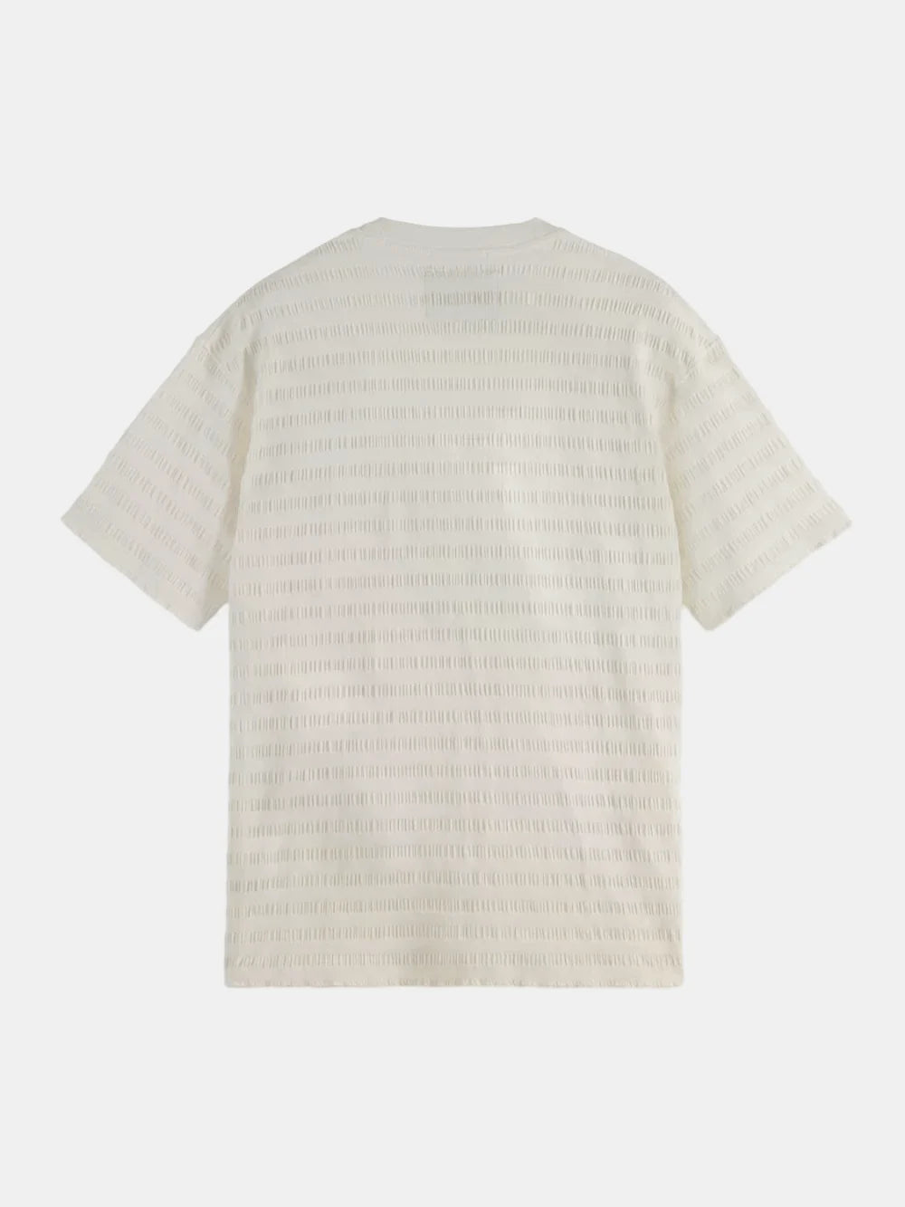 relaxed-fit-horizontal-textured-t-shirt-1 detail view by Scotch & Soda
