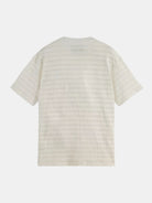relaxed-fit-horizontal-textured-t-shirt-1 detail view by Scotch & Soda
