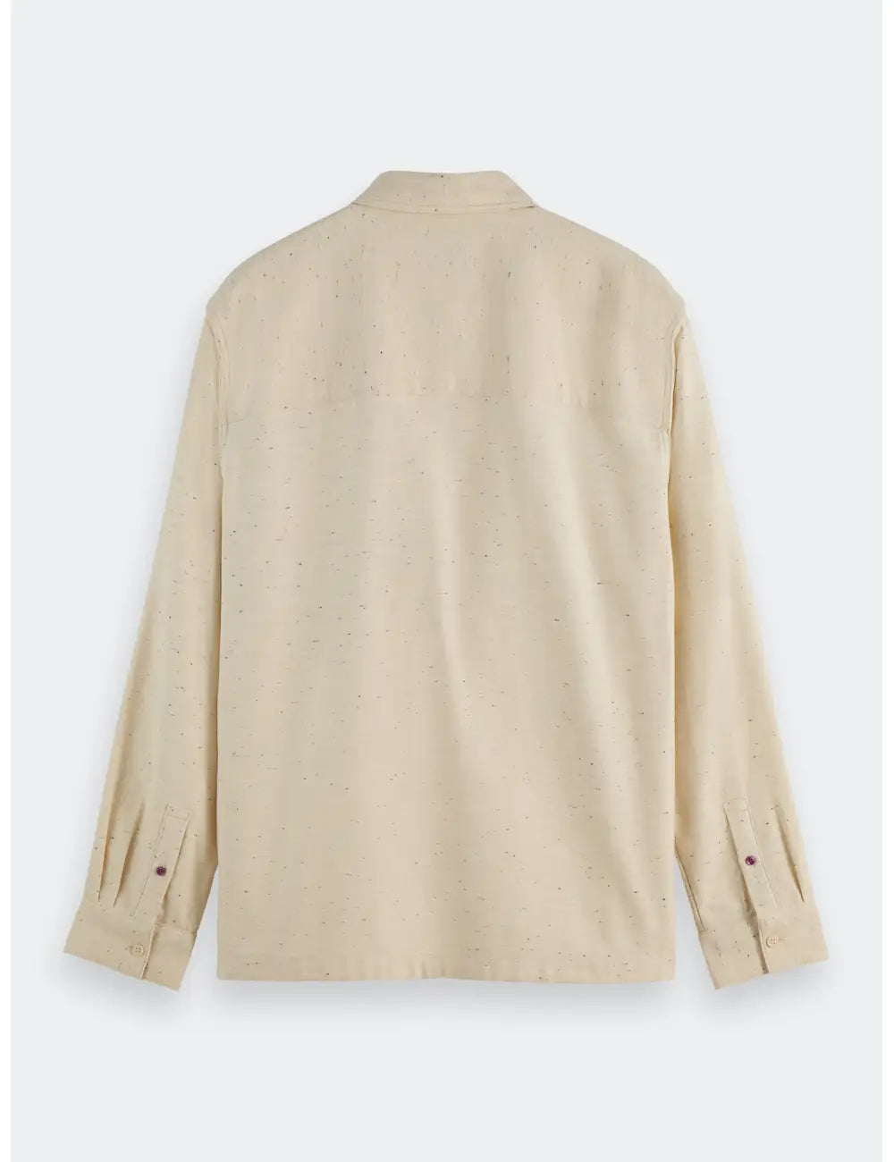 Melange Relaxed-fit Shirt back view showing fit and finish by Scotch & Soda