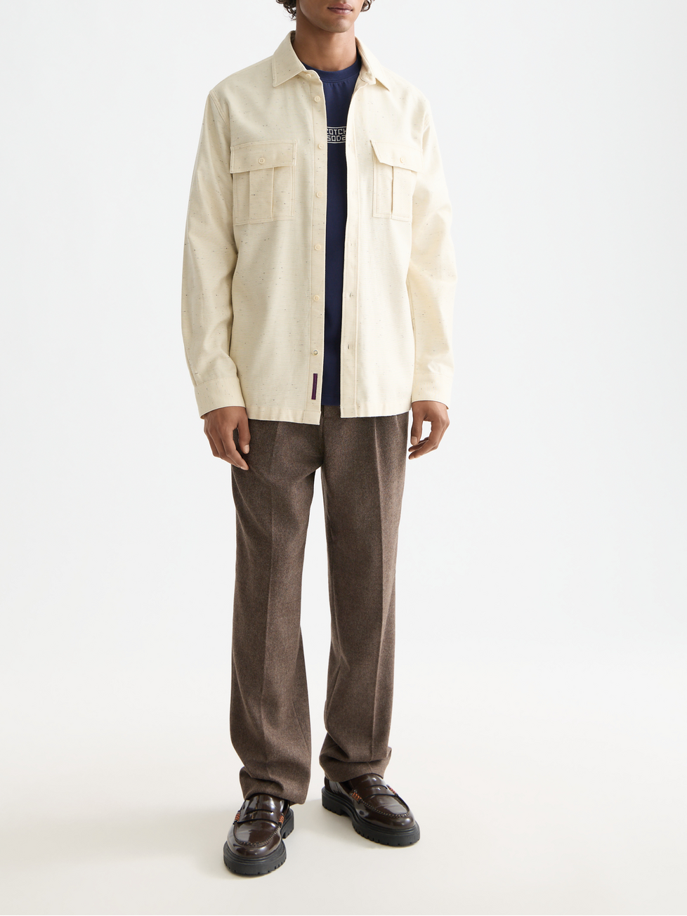 Melange relaxed shirt