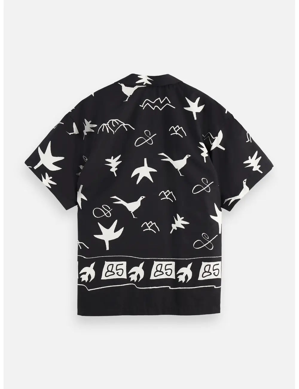 Print Short Sleeved Shirt flat lay back view by Scotch & Soda