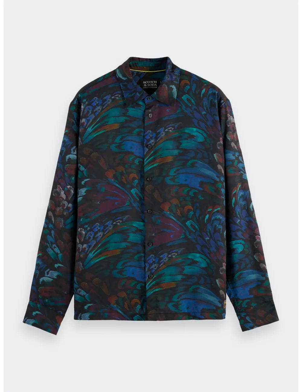 Printed Relaxed Shirt flat lay front view by Scotch & Soda
