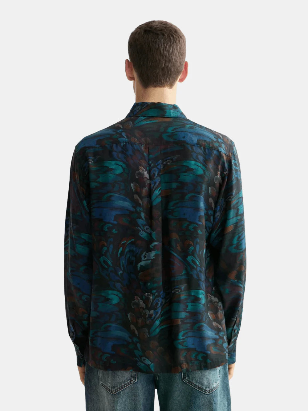 printed-relaxed-fit-shirt back view by Scotch & Soda