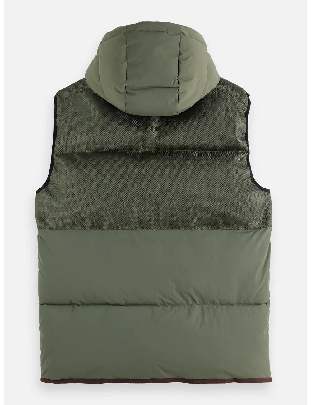 Hooded Puffer Vest back view showing fit and finish by Scotch & Soda