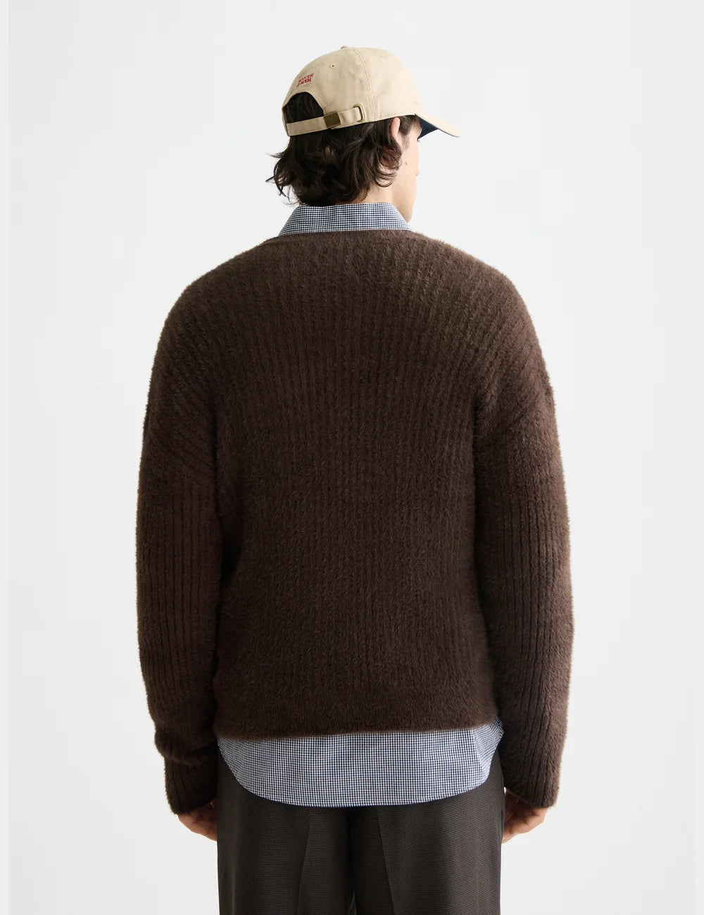 Hairy Cardigan detail shot showing fabric and craftsmanship by Scotch & Soda