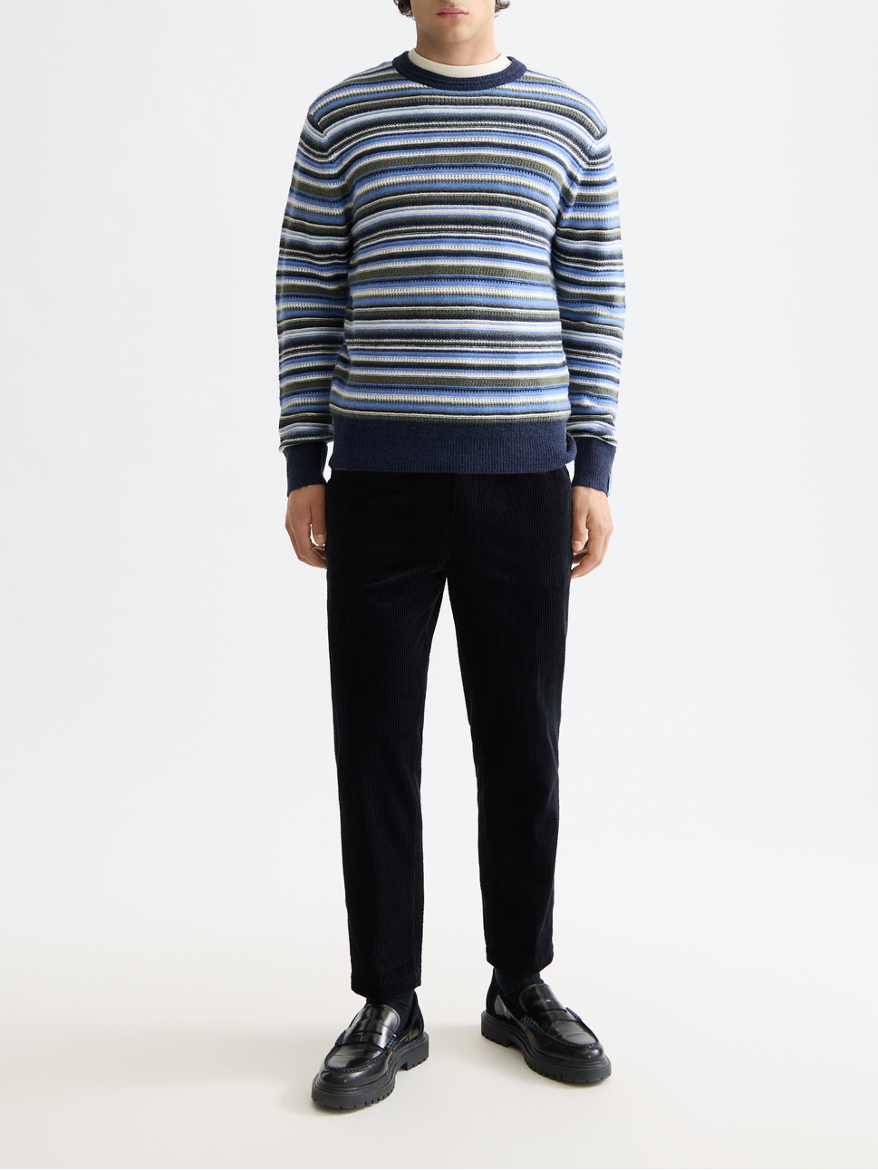 striped pullover knit