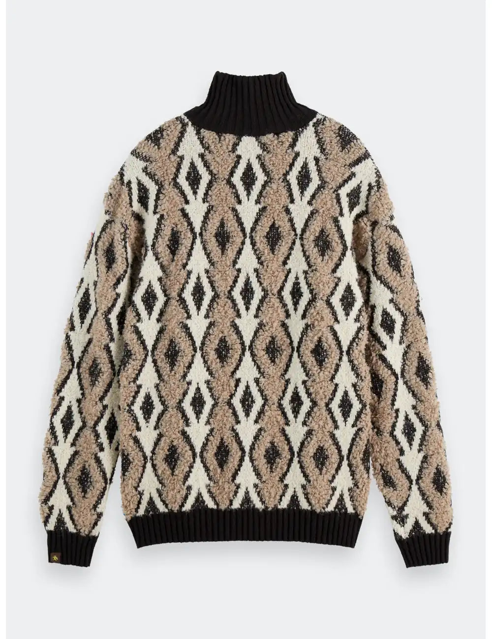 Argyles Jacquard Pullover flat lay back view by Scotch & Soda