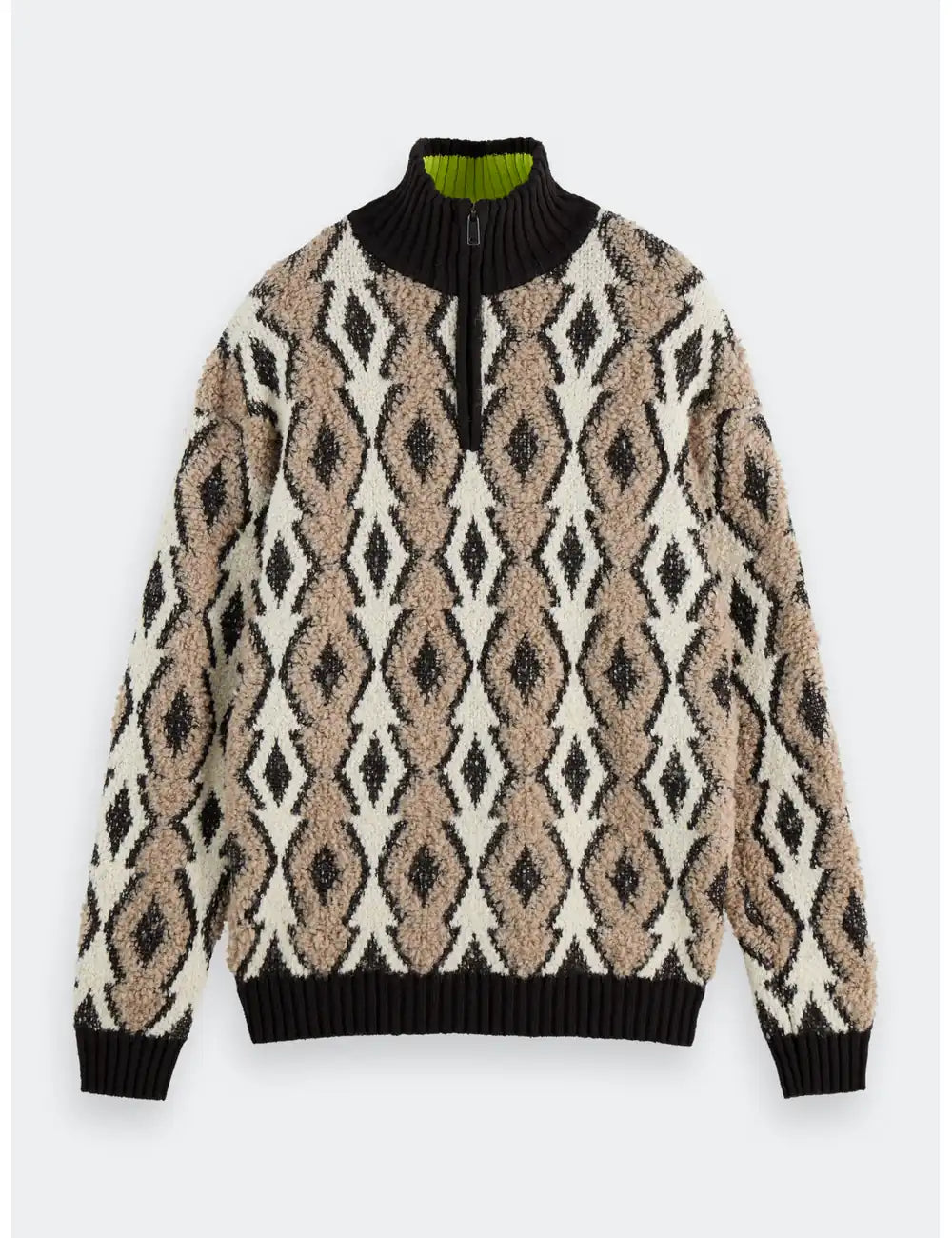 Argyles Jacquard Pullover flat lay front view by Scotch & Soda