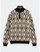 Argyles Jacquard Pullover flat lay front view by Scotch & Soda