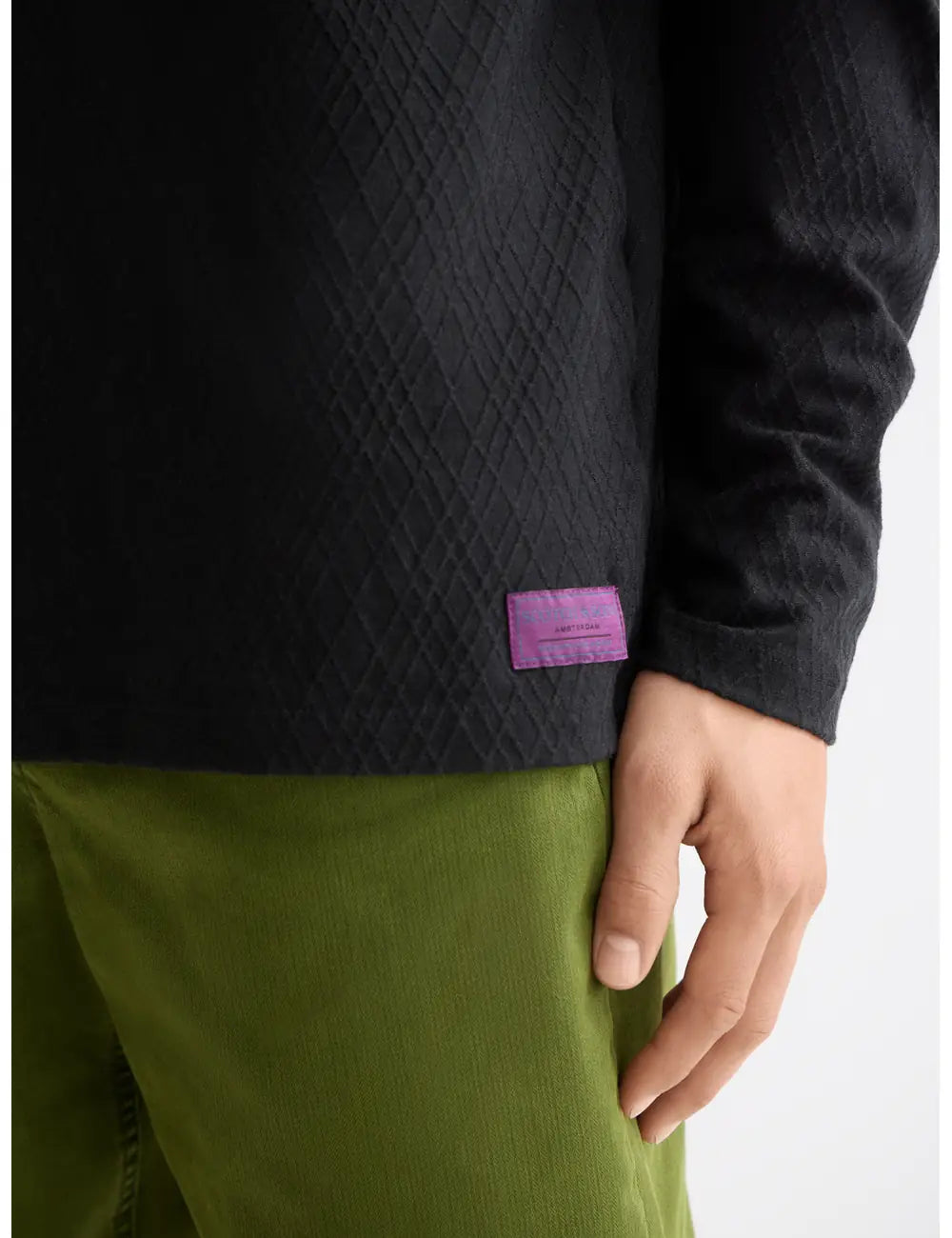 Relaxed Fit Knit Tee detail view by Scotch & Soda