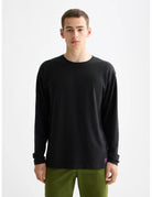 Relaxed Fit Knit Tee close-up on model showing fit and detail by Scotch & Soda