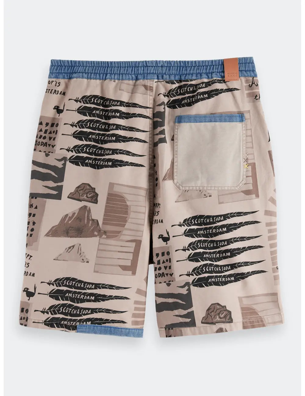 Loose Fit Bermuda Shorts flat lay back view by Scotch & Soda