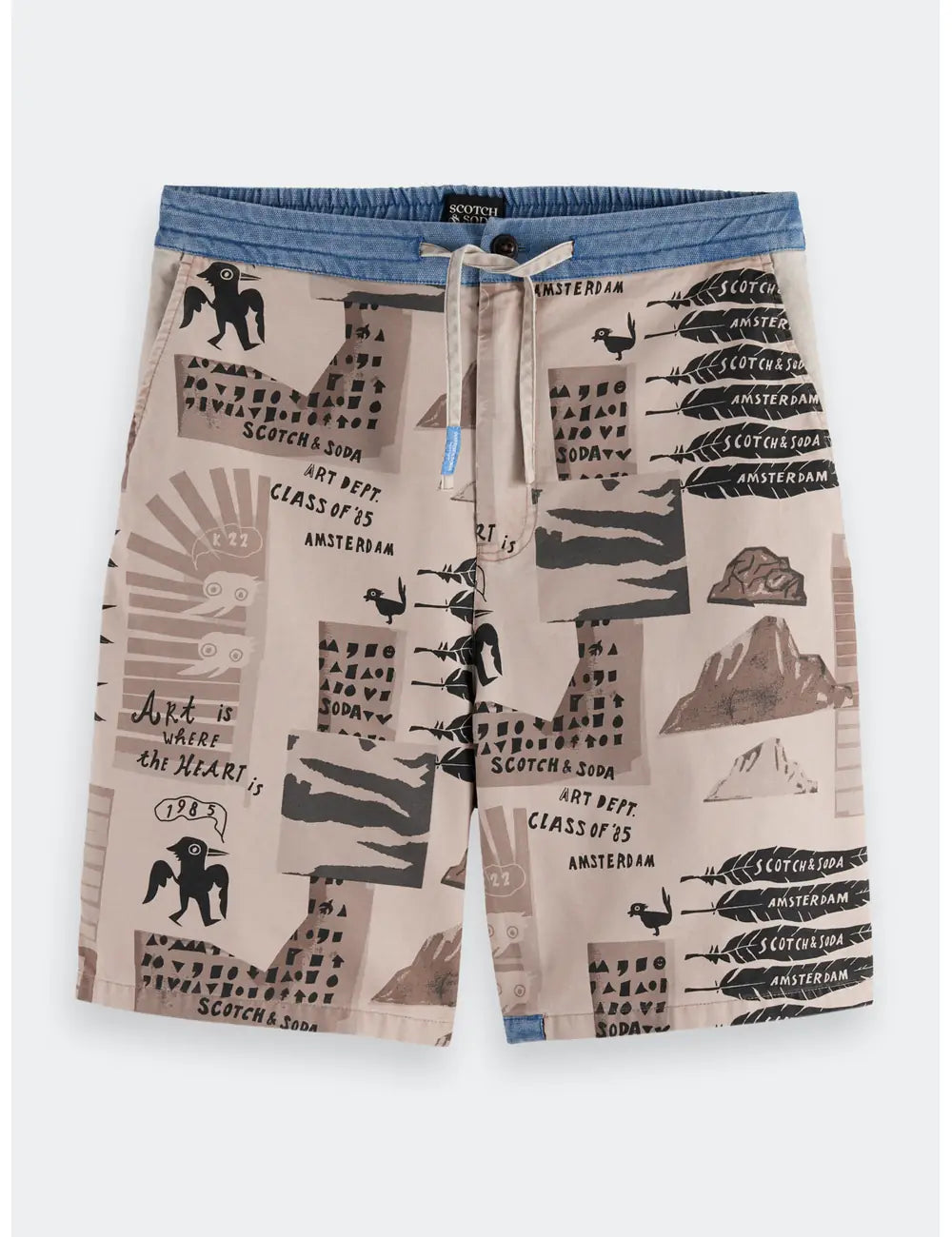 Loose Fit Bermuda Shorts flat lay front view by Scotch & Soda