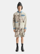 Printed & washed colour block worker jacket - Scotch & Soda