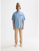 Loose Fit Artwork Tee full model shot showing overall fit by Scotch & Soda