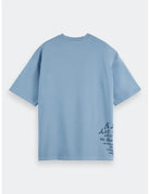 Loose Fit Artwork Tee flat lay back view by Scotch & Soda