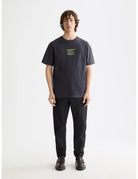 Relaxed Artwork Tee full model shot showing overall fit by Scotch & Soda