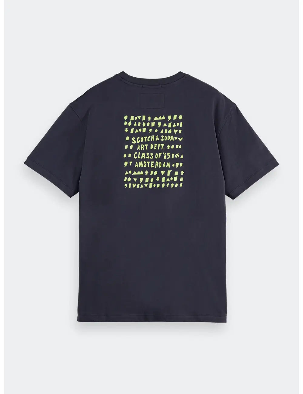 Relaxed Artwork Tee flat lay back view by Scotch & Soda