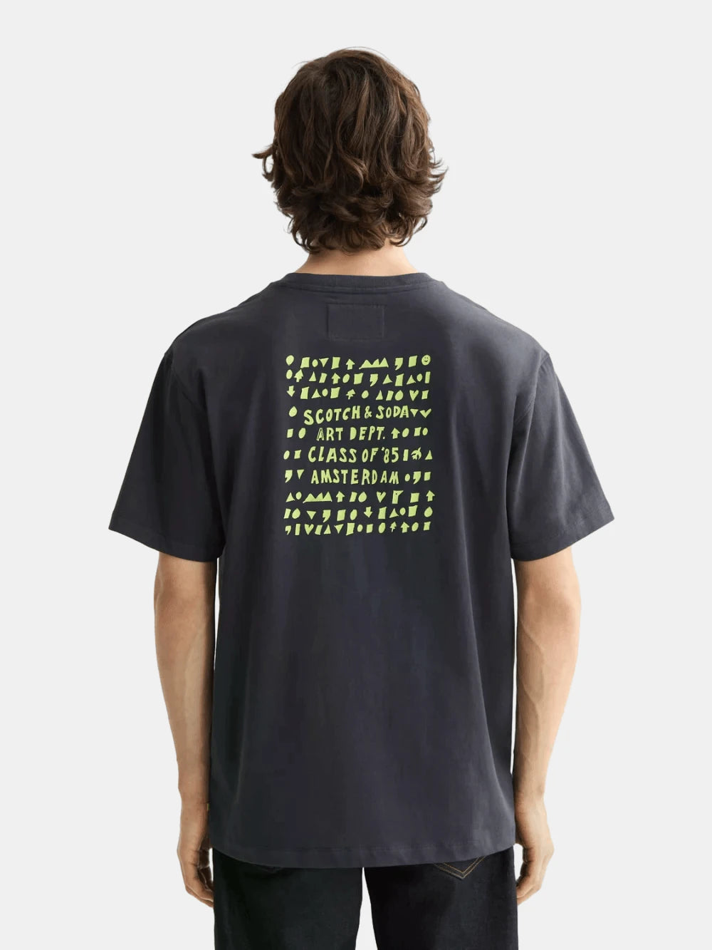 relaxed-fit-artwork-t-shirt-1 back view by Scotch & Soda