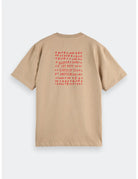 Relaxed Artwork Tee flat lay back view by Scotch & Soda