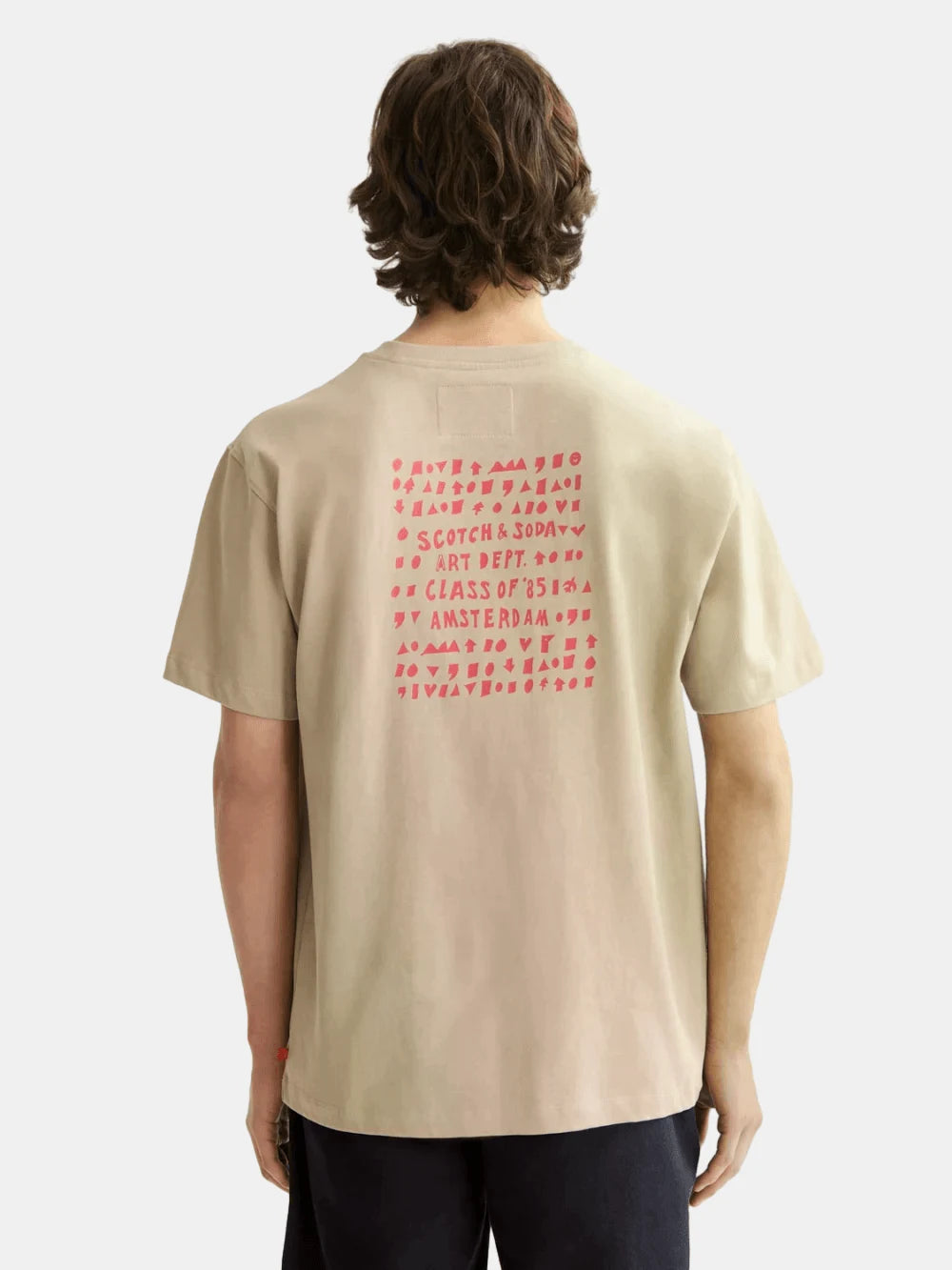 relaxed-fit-artwork-t-shirt back view by Scotch & Soda