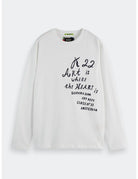 Relaxed Artwork Tee flat lay front view by Scotch & Soda